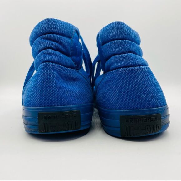 Converse Chuck Taylor All Stars Blue Canvas Hi-Top Sneakers - Picture 3 of 6